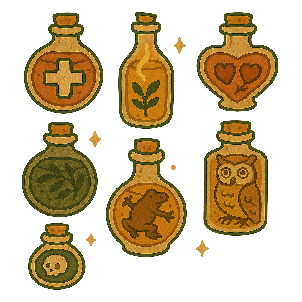 Pociones y recetas icono